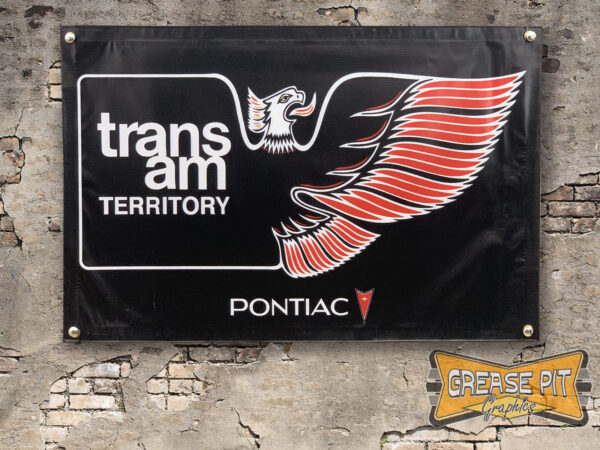 Pontiac Firebird Trans Am Territory 2'x3' Garage Shop Banner Black