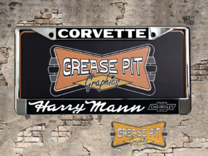 Harry Mann Corvette License Plate Frame