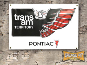 Pontiac Firebird Trans Am Territory 2'x3' Garage Shop Banner - White