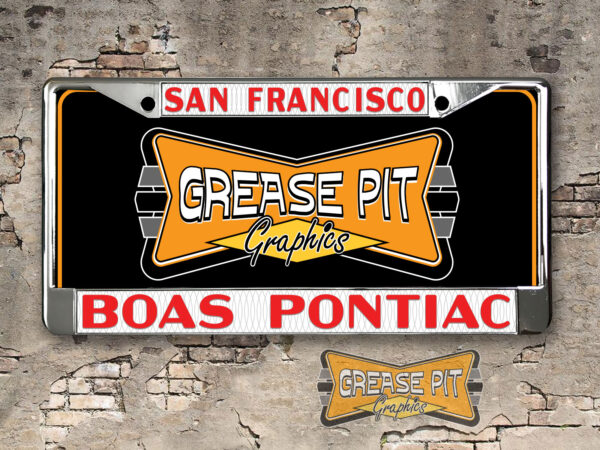 BOAS Pontiac San Francisco Dealer License Plate Frame