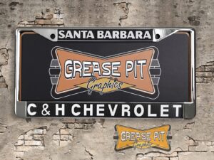 C & H Chevrolet Santa Barbara License Plate Frame Tribute