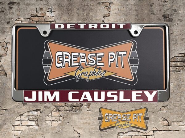 Jim Causley Pontiac Detroit License Plate Frame Performance Dealer Re-creation