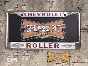 Roller Chevrolet Monterey License Plate Frame Re-creation