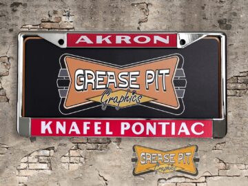 Knafel Pontiac Akron License Plate Frame Tribute- Pontiac Performance Dealer
