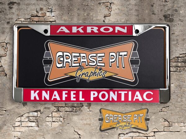 Knafel Pontiac Akron License Plate Frame Tribute- Pontiac Performance Dealer
