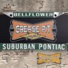 Suburban Pontiac Bellflower License Plate Frame Tribute