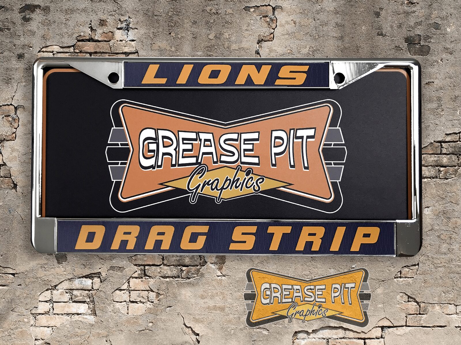 Lions Drag Strip Long Beach License Plate Frame Tribute