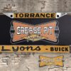 Reproduction Lyons Buick License plate frame Torrance