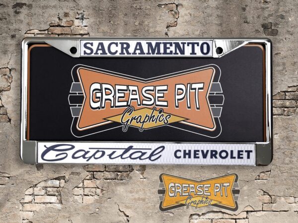 Capital Chevrolet Sacramento License Plate Frame Tribute