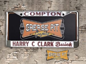 Harry C Clark Buick Compton License Plate Frame Tribute