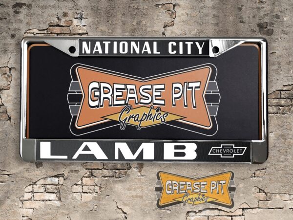 Lamb Chevrolet National City License Plate Frame Tribute