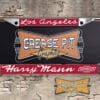 A vintage style reproduction dealer license plate frame for the Harry Mann Chevrolet dealership of Los Angeles. This reproduction dealer license plate frame will look great bolted on to your Classic Chevy whether it’s a Cruiser, a Hot Rod or a Muscle Car.