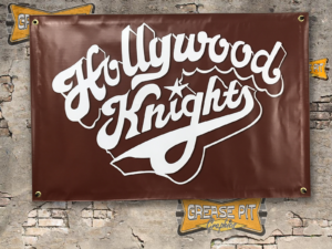 Hollywood Knights 2x3 Garage Shop Banner