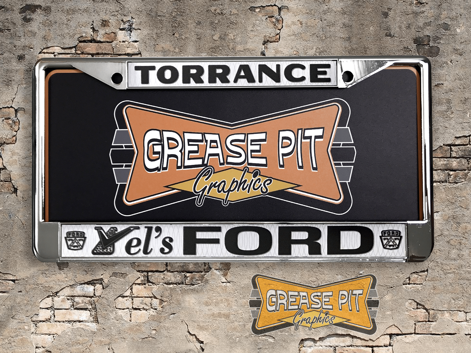Vels Ford Torrance License Plate Frame Tribute