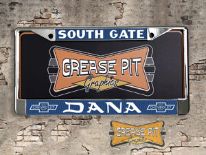 Dana Chevrolet License Plate Frame Tribute- Chevy Performance Dealer Blue