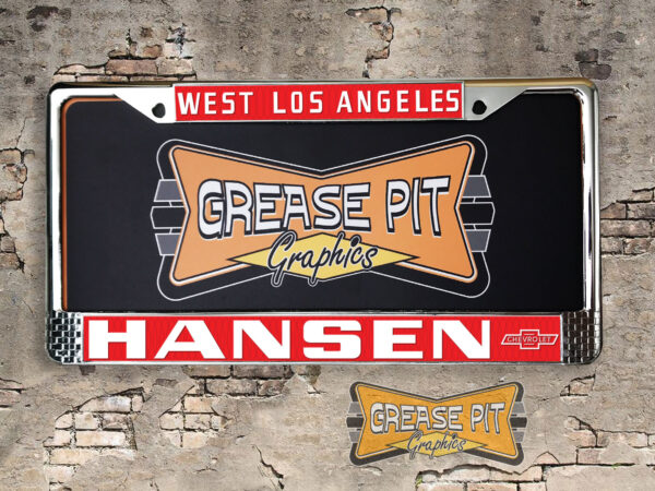 Hansen Chevrolet West Los Angeles License Plate Frame Tribute Red