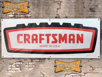 CRAFTSMAN-1960s-1970s-Vintage-Crown-Logo Garage Shop Banner