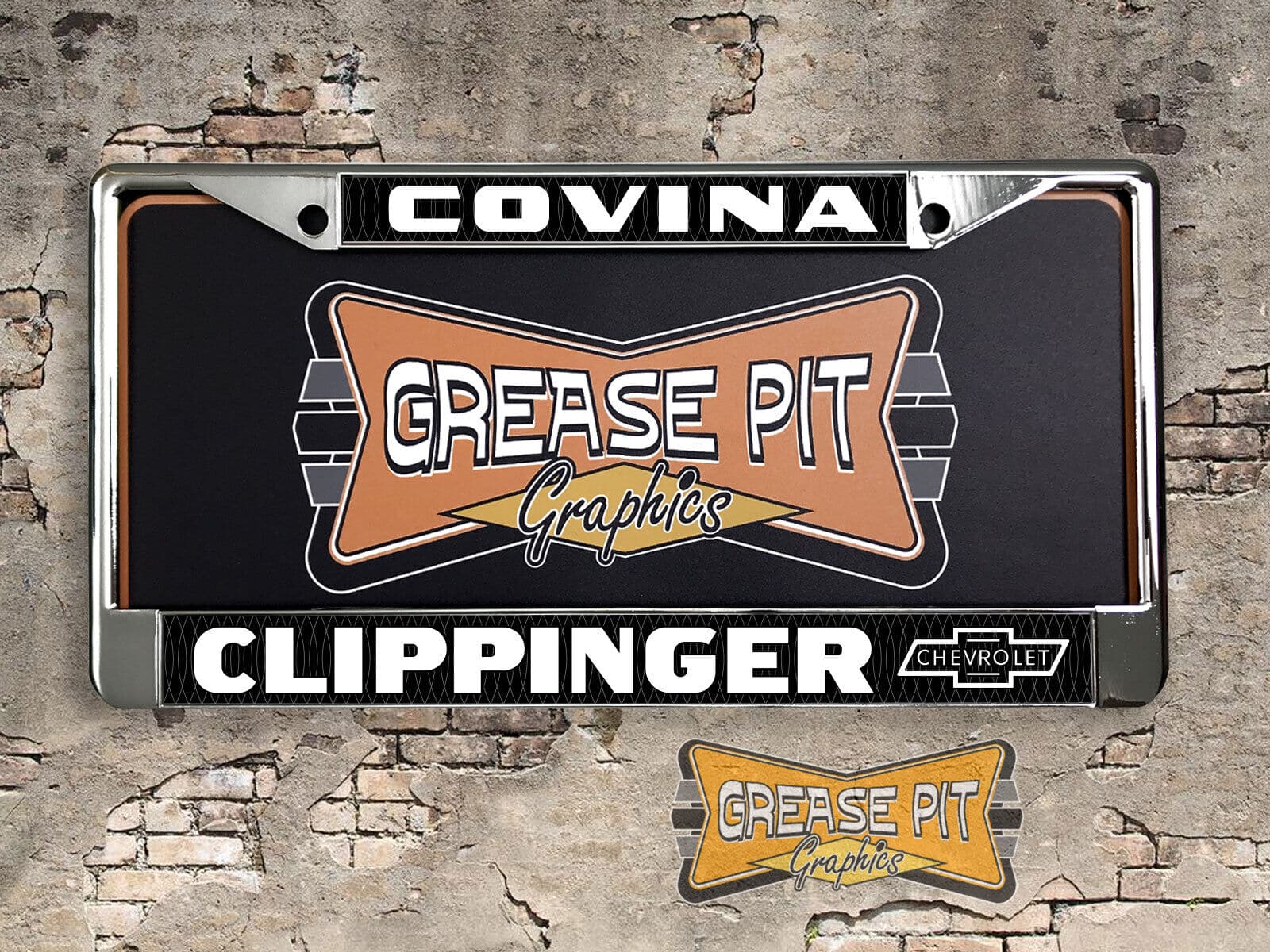 Clippinger Chevrolet Covina California License Plate Frame Tribute