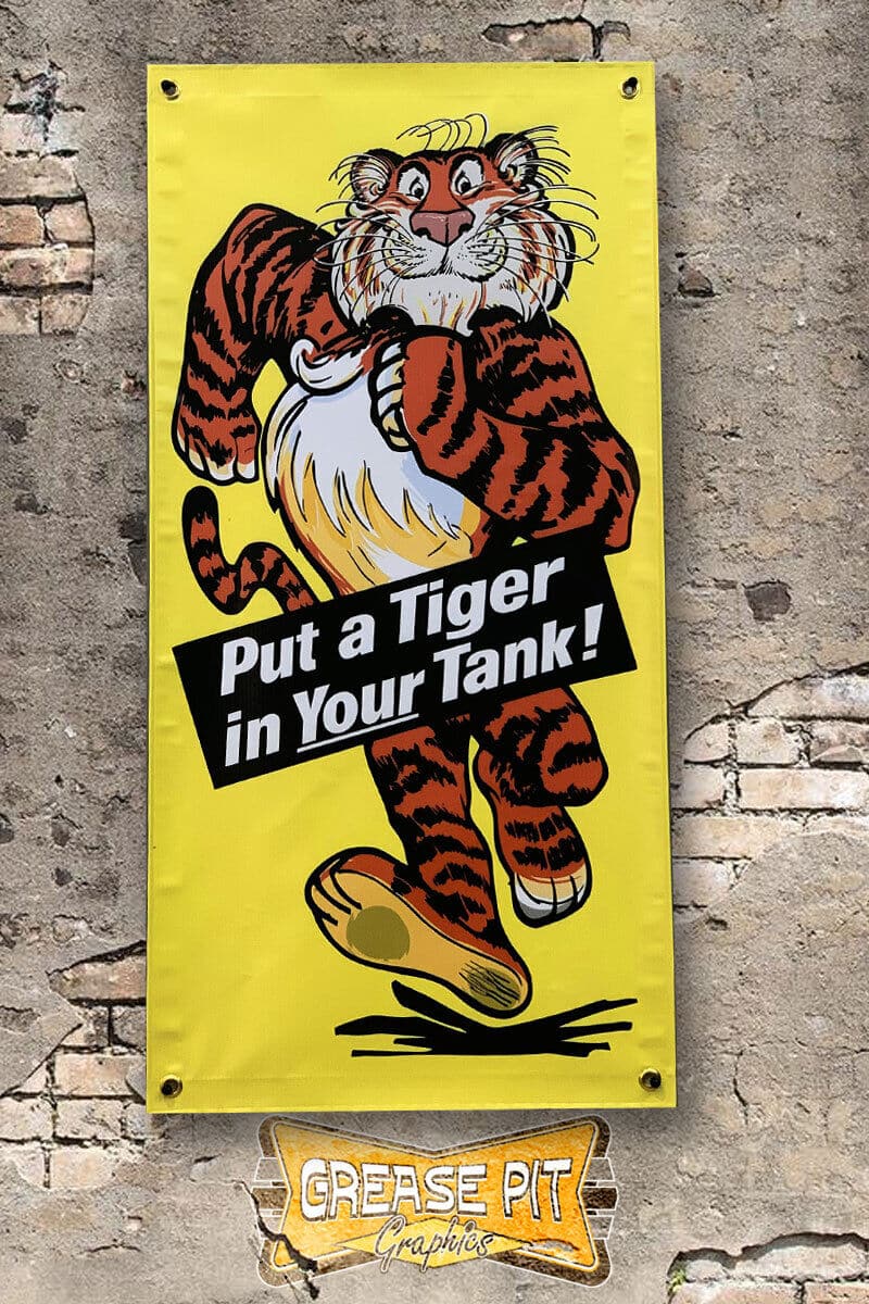 ESSO PUT A TIGER IN YOUR TANK Repro Garage Shop Banner 18x36 384885333429