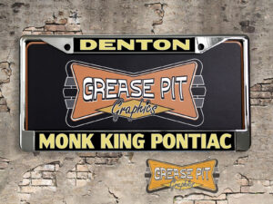 Monk King Pontiac License Plate Frame Tribute- Pontiac Performance Dealer