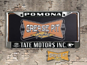 Tate Motors Inc Cadillac Pontiac License Plate Frame Tribute