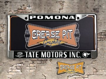 Tate Motors Inc Cadillac Pontiac License Plate Frame Tribute