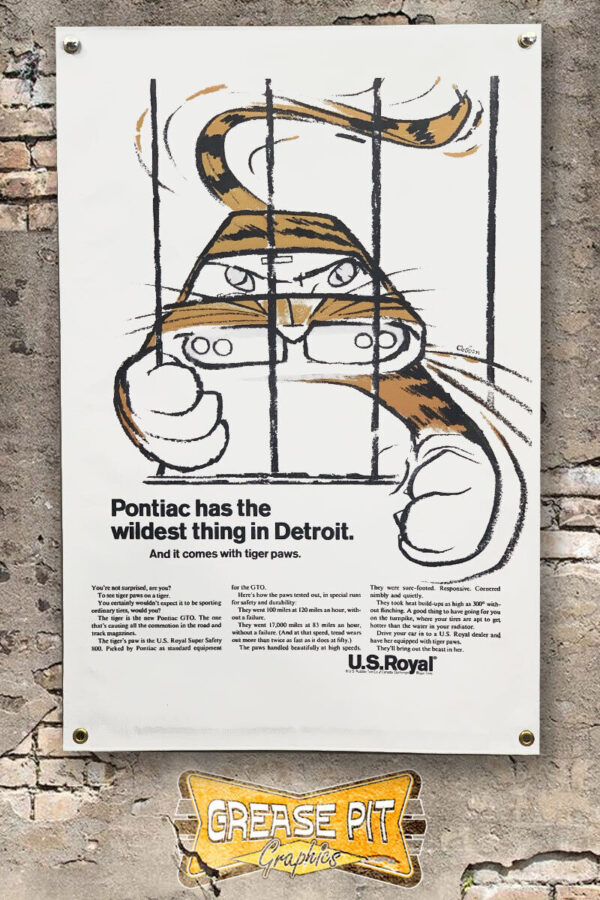 Uniroyal The Wildest Thing in Detroit 2'x3' Garage Shop Banner
