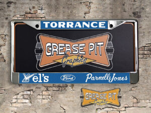 Vel's Parnelli Jones Ford Torrance License Plate Frame