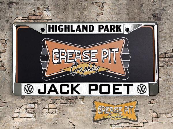 Jack Poet VW Volkswagen Highland Park License Plate Frame