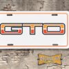 1974 Pontiac GTO License Plate Orange