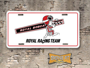 Royal Pontiac Racing Team License Plate white