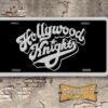 Hollywood Knights License Plate black