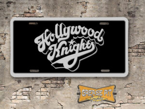 Hollywood Knights License Plate black