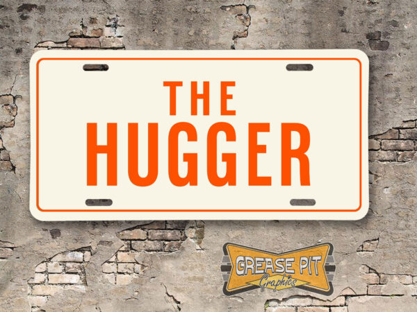 "The Hugger" Chevrolet Camaro License Plate orange