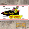 Ace Wilson's Royal Pontiac Home of the Hot Chiefs Booster Aluminum License Plate Insert White
