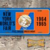 1964 1965 New York World's Fair Booster License Plate