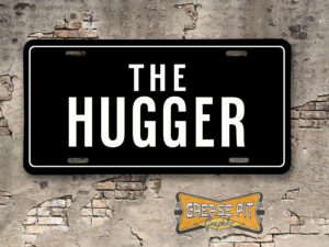 "The Hugger" Chevrolet Camaro Booster License Plate Black and White