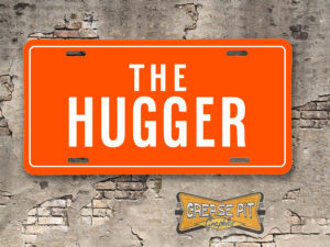 "The Hugger" Chevrolet Camaro Booster License Plate Orange and White
