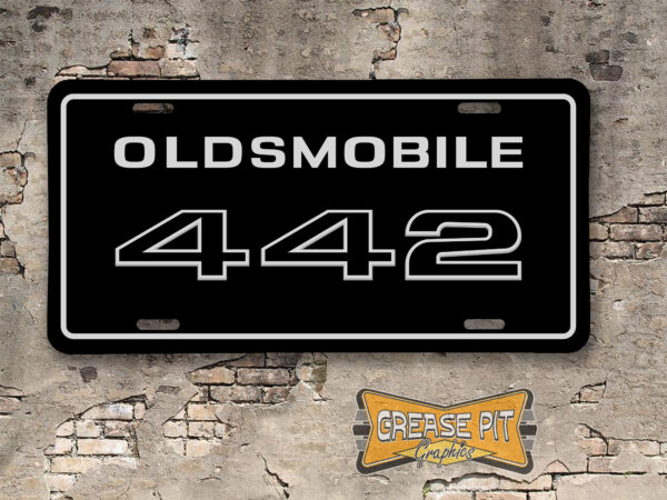 Oldsmobile Cutlass 442 1968 Booster License Plate