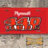 Plymouth 440 6bbl Booster License Plate