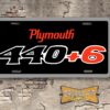 Plymouth 440+6 Booster License Plate