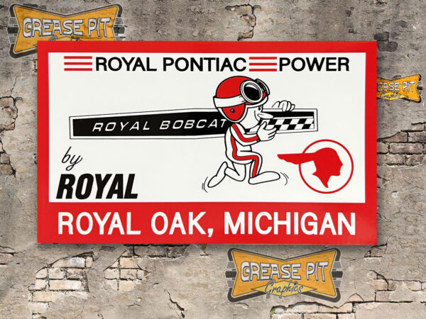 Royal Pontiac Power Royal Bobcat Valve Cover Sticker Decal