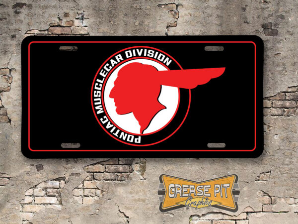 Pontiac Musclecar Division Booster Aluminum License Plate Insert