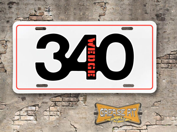 Plymouth Duster 340 Wedge Booster License Plate