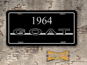 Pontiac 1964 GTO GOAT Booster License Plate