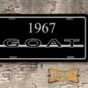 Pontiac 1967 GTO GOAT Booster License Plate