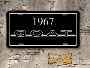 Pontiac 1967 GTO GOAT Booster License Plate