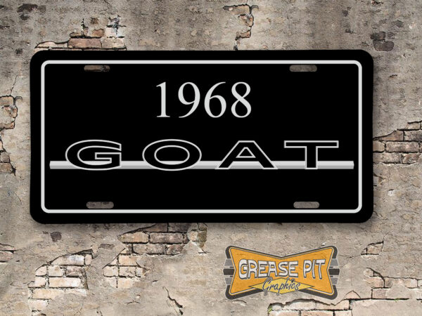 Pontiac 1968 GTO GOAT Booster License Plate