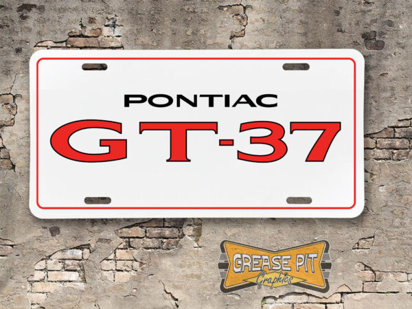 Pontiac GT-37 Booster License Plate