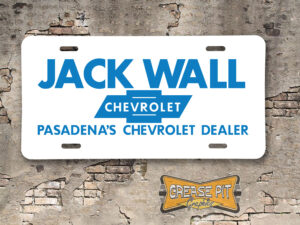 Jack Wall Chevrolet Pasadena Booster License Plate